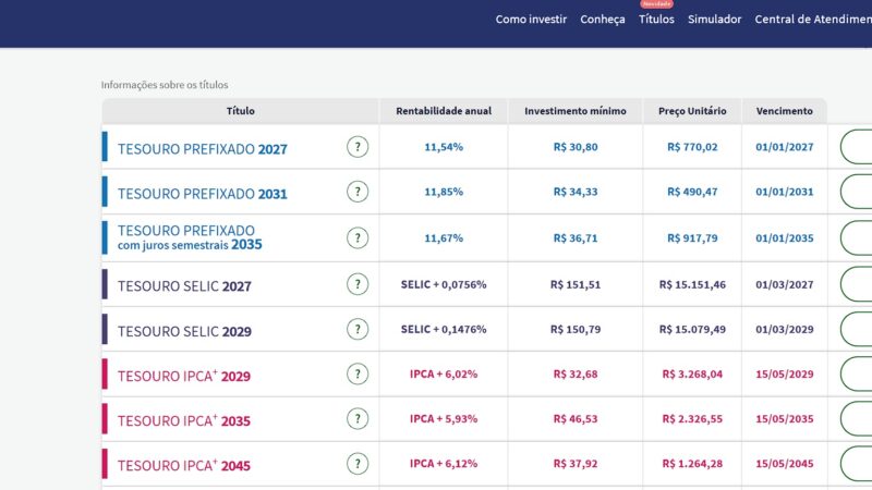 TESOURO DIRETO TAXAS HOJE: UM GUIA COMPLETO DAS TAXAS E TÍTULOS (2024-2025)